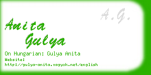 anita gulya business card